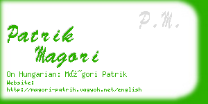 patrik magori business card